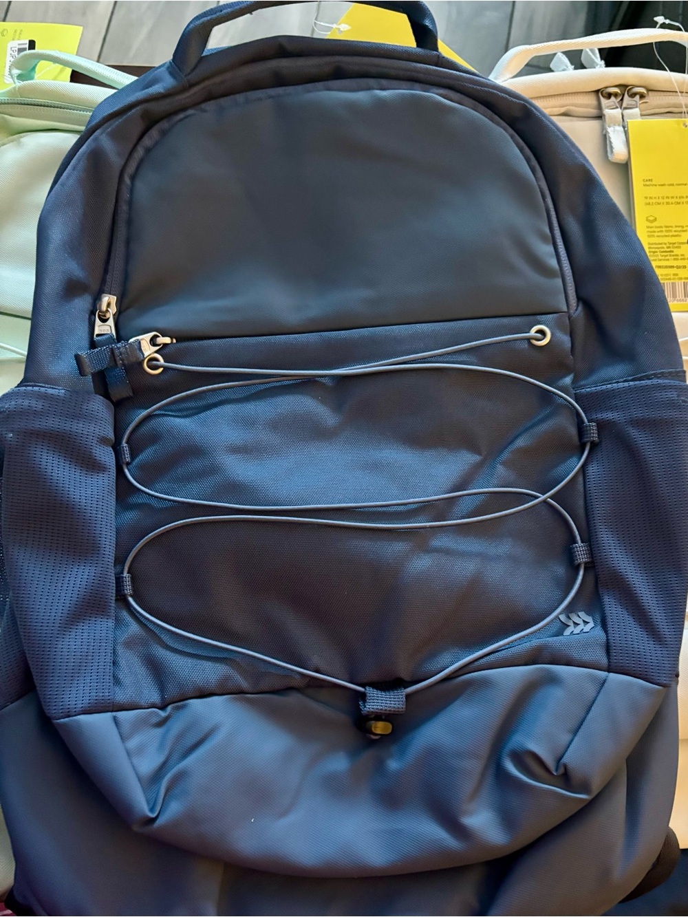 all in motion Navy Blue Everyday Backpack with Front Bungee